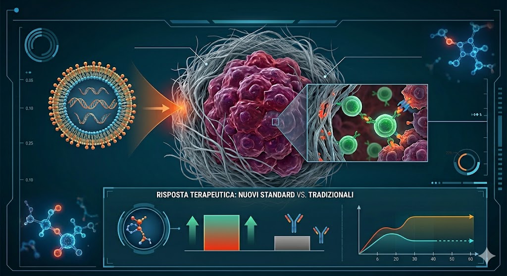 tumore al pancreas: una chiara immagine che mostra l'azione dei vaccini a mrna.
